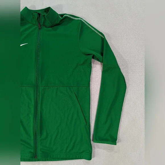 Nike Sweater Mens Large Green Dri-Fit Full Zip Jumper Activewear Golfing - Picture 5 of 13